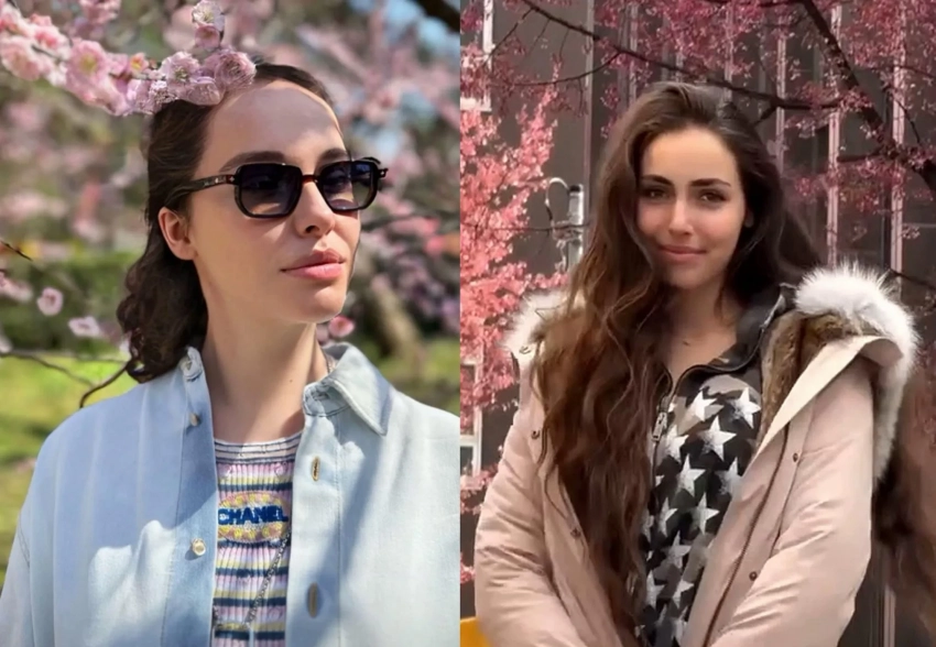 Ирина Зарькова, Ксения Собчак, Тоня Худякова посетили Японию в период цветения сакуры